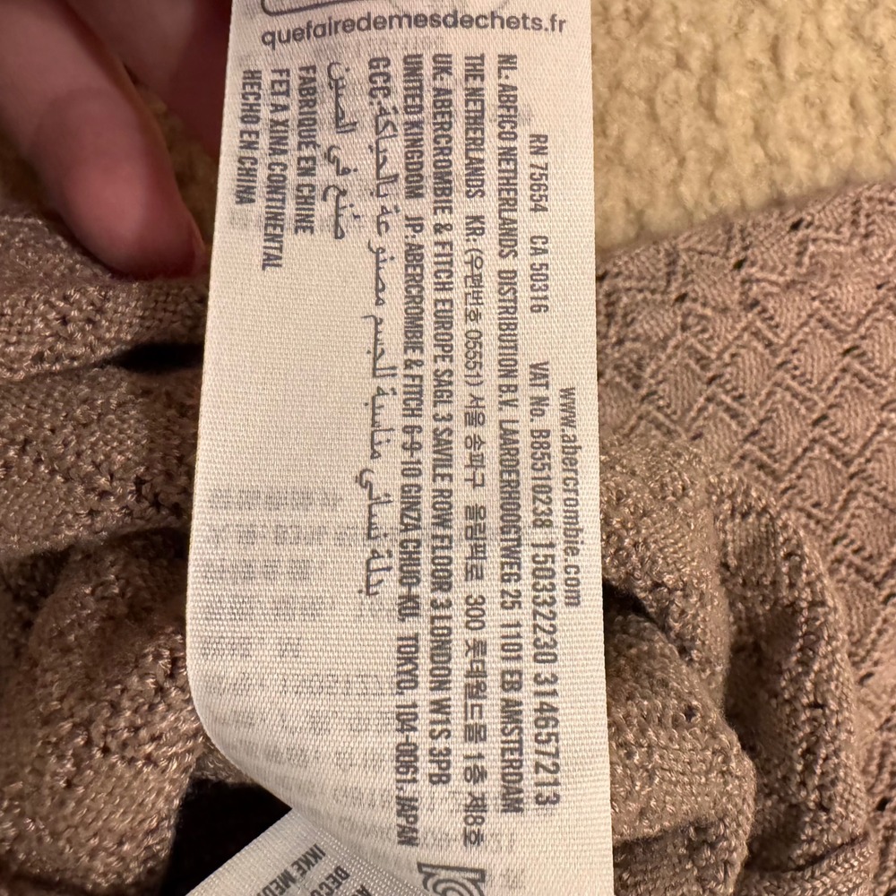 Abercrombie & Fitch Tan Waffle Knit Sculpting Stretch Fitted Bodysuit Woman's M - Picture 9 of 9